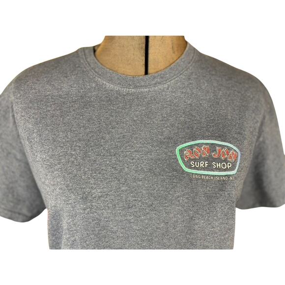 RON JON SURF SHOP Mens T-Shirt (M) Heather Blue Beach Island New Jersey Soft - Picture 3 of 7